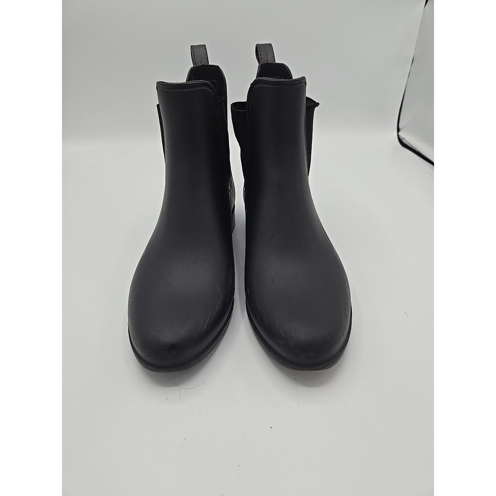 J Crew Boots Womens SZ 7 Black Chelsea Bootie Waterproof Mercantile Pull On Boot